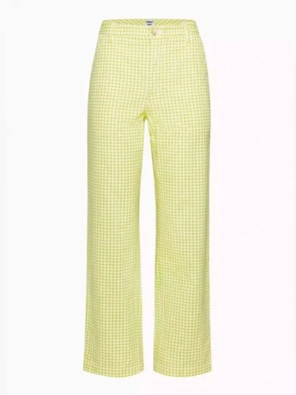 Sunday Best Aritzia Jaden Pant Green Gingham Wide Leg Pants Trouser - Size 4